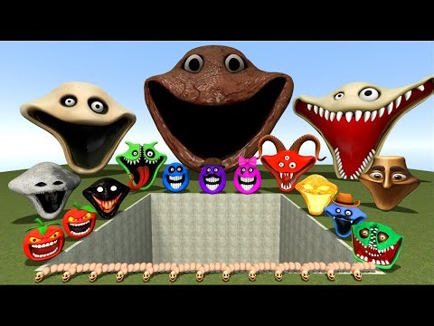 BIG HOLE VS ROBLOX HUNGRY WORM FAMILY SPARTAN KICKING In Garry's Mod