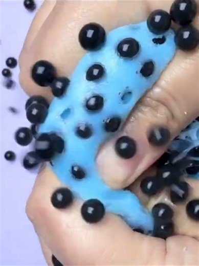 Extreme Black Beads Slime ASMR with Satisfying Popping Sounds