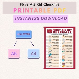 First Aid Kit Checklist Printable, Survival Kit, Medicine & Emergency Supplies, DIY Kit, Emergency Kit, First Aid Home, Emergency Binder PDF - Etsy UK