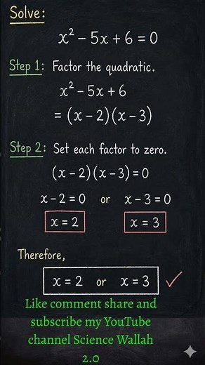 How to Solve Quadratic Equations in 2 Steps! 🤯🔥#maths #quadratic