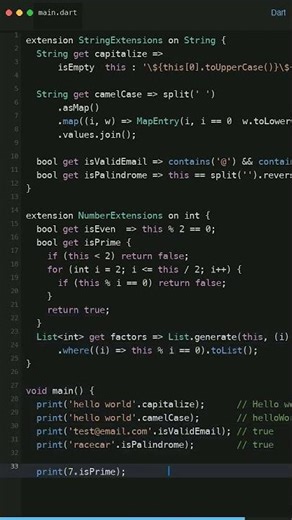 Lesson 25: Extensions — Extend Any Class! | DART Tutorial