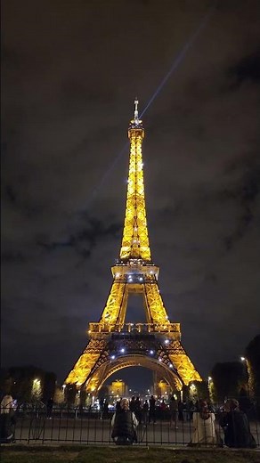 Eiffel Tower Paris France 4K Sparkle Lights At Night
