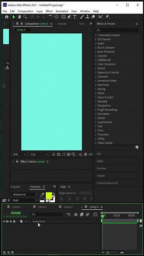 How to change timeline duration to frames in after effects