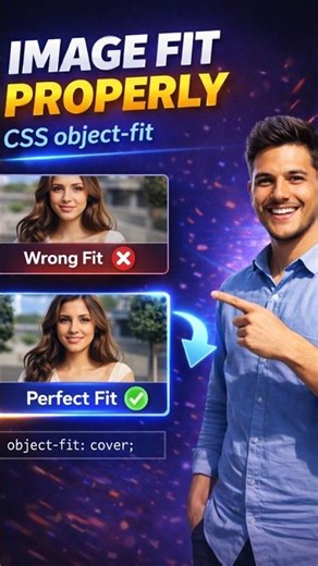 Fix Image Size Using CSS object-fit (cover vs contain) | Web Dev Tip #coding #shorts
