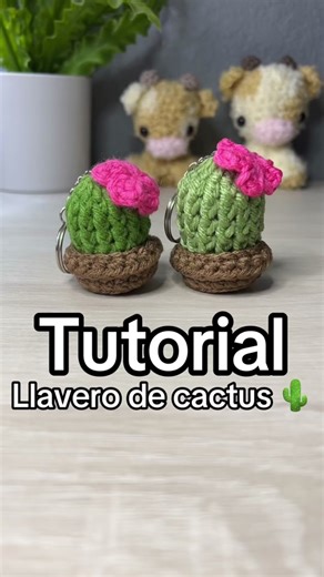 Crochet Cactus Keychain Tutorial