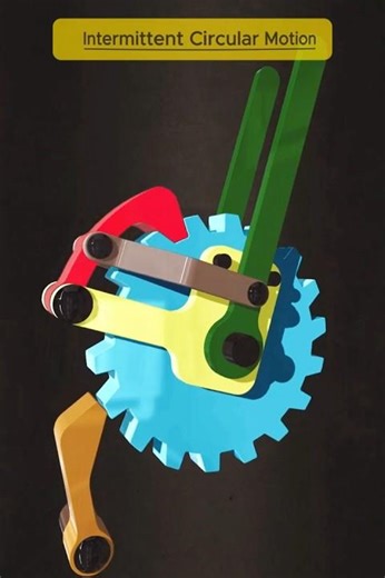 Intermittent Circular Motion Mechanism | Smart Mechanical Movement ⚙️ #shorts