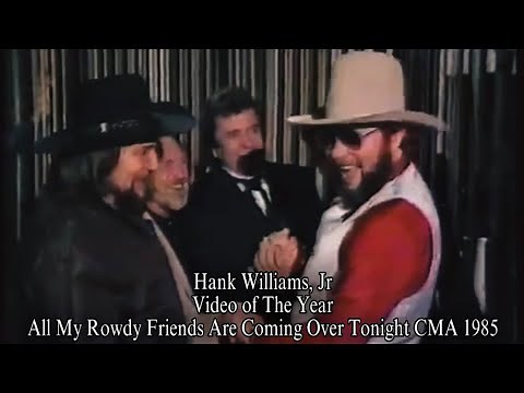 Hank Williams, Jr - 1985 CMA Music Video of The Year - All My Rowdy Friends Are Coming Over Tonight