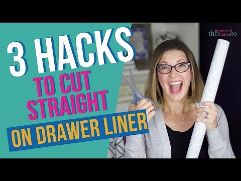 How to Cut Drawer Liner Perfectly Straight (Every Time!) #drawerliner #drawerorganization