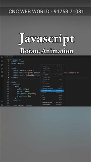 Javascript - Rotate Animation #frontendcourse #coding #computer