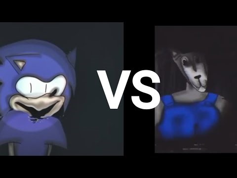 Sonic.exe analog horror vs wolf analog horror