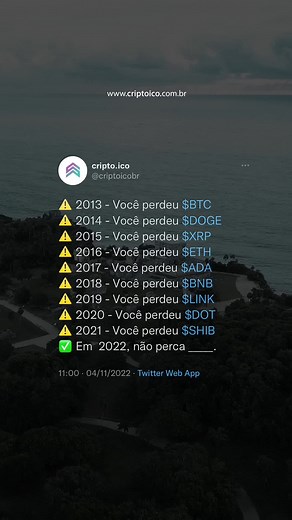 Não perca! #crypto #bitcoin #solana #ethereum #xrp #investimento #nft #binance #gala #doge #matic #tiktok #foryou