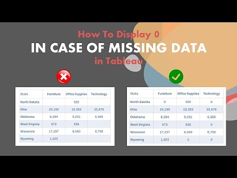 How To Display 0 In Case Of Missing Data In Tableau