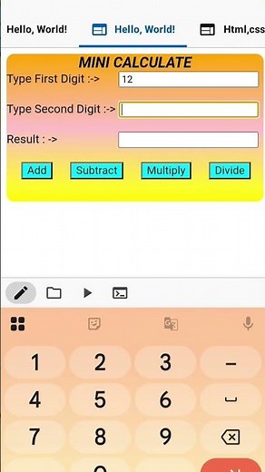 calculater , java script