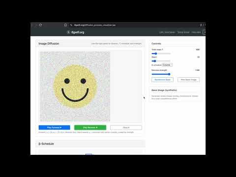 machine learning diffusion process visualizer