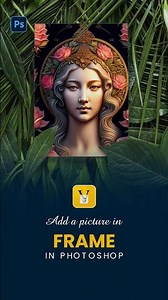 How to put Image behind the leaves photoshop editing #shorts