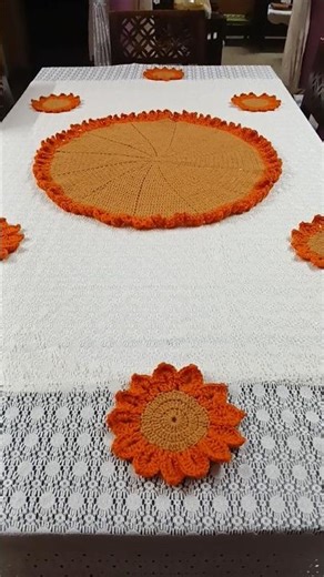 Crochet Set of Round Table Runner with Beautiful Coaster ‪@amritascrochet‬