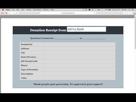 How to Make a Donation Invoice | Receipt | Excel | Word | PDF