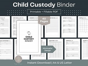 Child Custody Binder | Co-parenting Planner, Fillable PDF (a4/letter) - Etsy