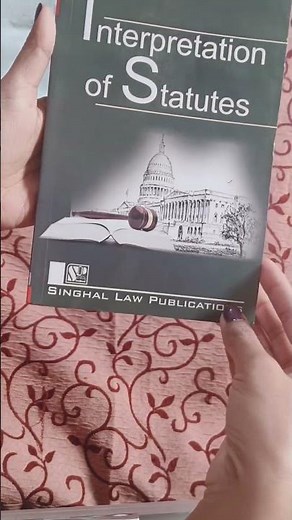 interpretation of statutes , book review for law students #lawselawyertak #asmitarupwate