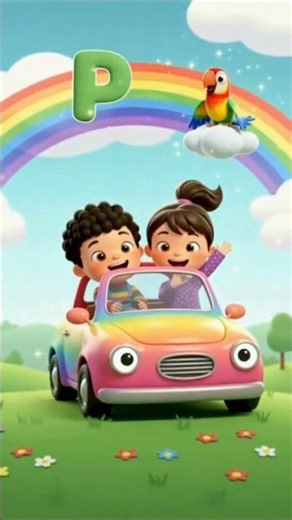 ABC Song for Preschool Kids 🌈 P to T | Learn Letters Fast | Kids Shorts #abcsong #alphabetforkids