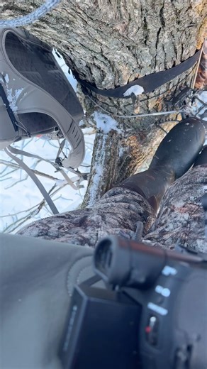 Overlooking a cold, snowy river bottom this evening. #alwaysready #lateseason | Hunt Arsenal