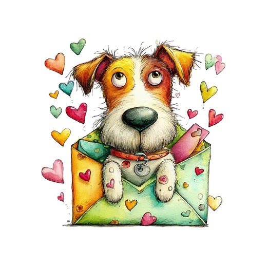 Quirky Valentine Dogs PNG Set: Funny Romantic Watercolor Clipart Bundle 28 PNG - Etsy