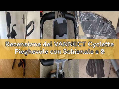 Recensione del VANNECT Cyclette Pieghevole con Schienale e 8/16 Livelli di Resistenza, Magnetiche Cy