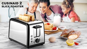 Watch CUSINAID Brushed Stainless Steel Toasters 2 Slice on Amazon Live