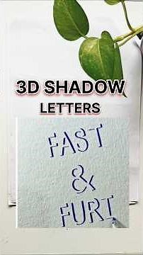 3D SHADOW Letters ✍️ Tutorial and Tips for beginners #calligraphy #shorts