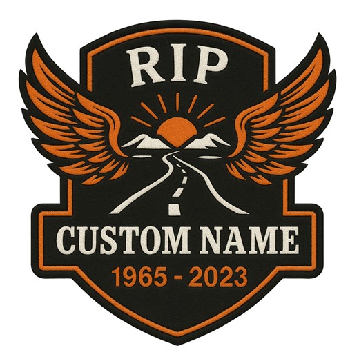 RIP Patch for Biker Memorial | Iron in Memory Applique for Motorcycle Jackets & Vests - Etsy