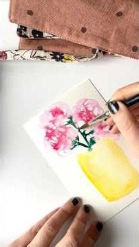 Watercolor a colorful flower bouquet #art #watercolor #diyprojects