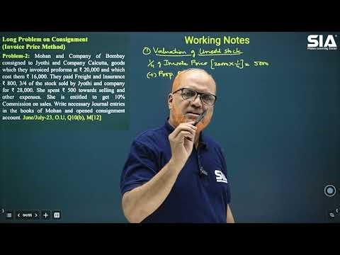 Long Problem 1 On Consignment Invoice Price Method