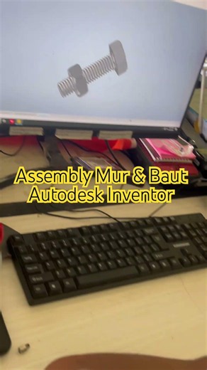 Assembly Mur & Baut menggunakan Autodesk Inventor 2025
