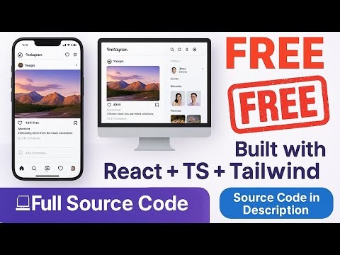 🔥 Instagram Clone Using React + Tailwind | FREE Source Code! (Vite + TypeScript)