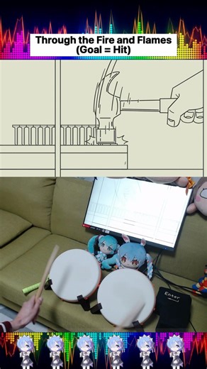 Through the Fire and Flames - DragonForce | Bits & Bops with Drums 🥁