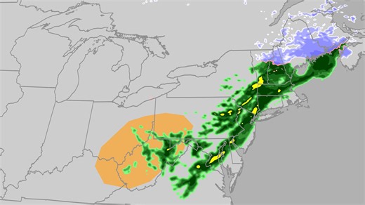 2 rounds of rain, storms, snow for Northeast, Great Lakes