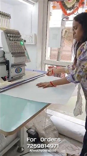 Beautiful Computer Embroidery Work Running on Machine 💻✨ | Real-Time Stitching | My Work Creative