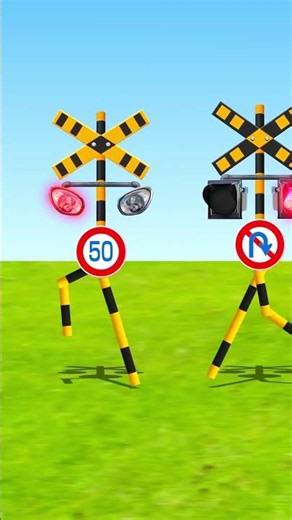 Railroad crossings falling into #shorts #robolx #railroodcrocing
