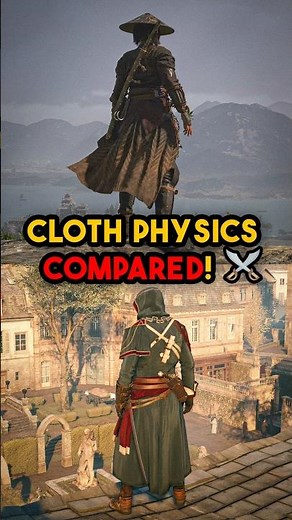 Assassin’s Creed Shadows Cloth Physics vs Unity!