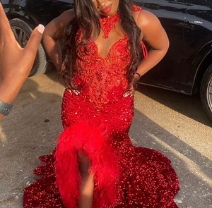 Custom Red Prom Dress - Etsy