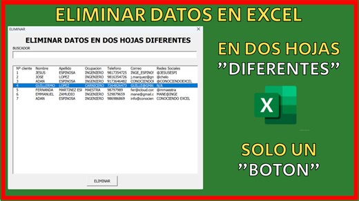 44 reactions | Aprende el paso a paso de como eliminar datos en DOS HOJAS diferentes en excel con solo un BOTÓN con MACROS Facil y Rapido ✅ | Conociendo Excel | Facebook