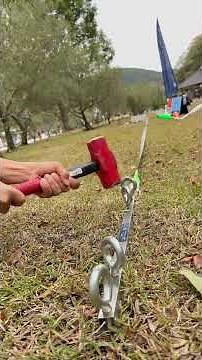 GARDEN SLACKLINE 15M（ガーデン スラックライン）木がなくてもスラックラインが簡単に設置！