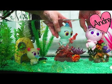Nacieron los mikromeritos acuáticos con slime | Muñecas y juguetes con Andre