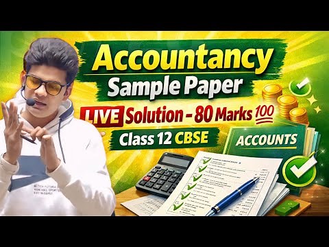 Accountancy sample paper solution 2025-26 | LIVE | By Avdhesh Sharma