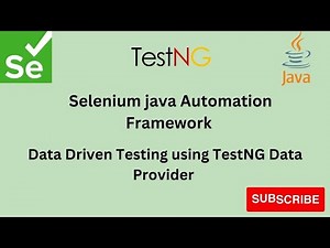 Part 10 || Data Driven Testing || Selenium automation framework