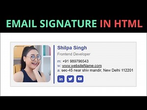 how to create email signature using by html