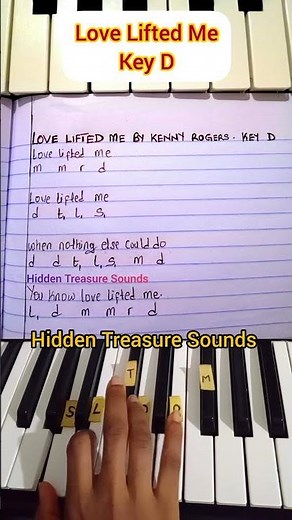 Love Lifted Me: Piano Tutorial/Solfa Notes and lyrics Video Key D.#valentines #gospel #solfanotes