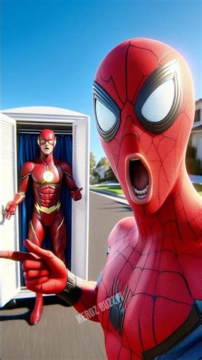 😱 سبايدرمان حصل على بدلة فلاش الخاصة بأخوه! ⚡🕷️الحين سرعته بتصير فوق الخيال! 🔥#شورت