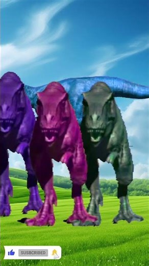 there dinosaurs vs one big dinosaur. #shortvideo #tranding