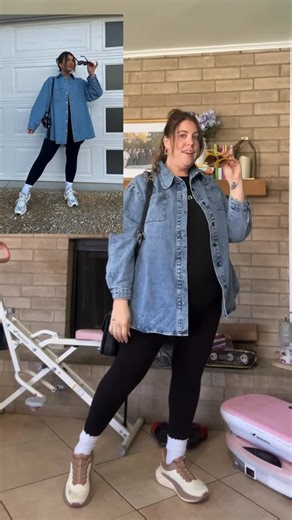 Nikki | The Ex-Influencer on Instagram: "Post two of Getting Dressed With What You Have and we’re starting with our first outfit formula. This week’s base piece is a denim top of any kind. A jacket, a shacket, a chambray shirt, whatever version you already own. We’re using it as the anchor and building outfits around it so getting dressed feels easier and more repeatable. No shopping, no rules, just making your closet work a little harder. Closet help, not shopping help. #underconsumptioncore #s